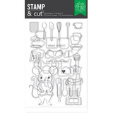 Hero Arts Retro Kitchen What's Cookin'? Clear Stamps & Dies (DC313)