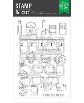 Hero Arts Retro Kitchen On the Shelf Clear Stamps & Dies (DC314) Hero Arts Retro Kitchen On the Shelf Clear Stamps & Dies (DC314)