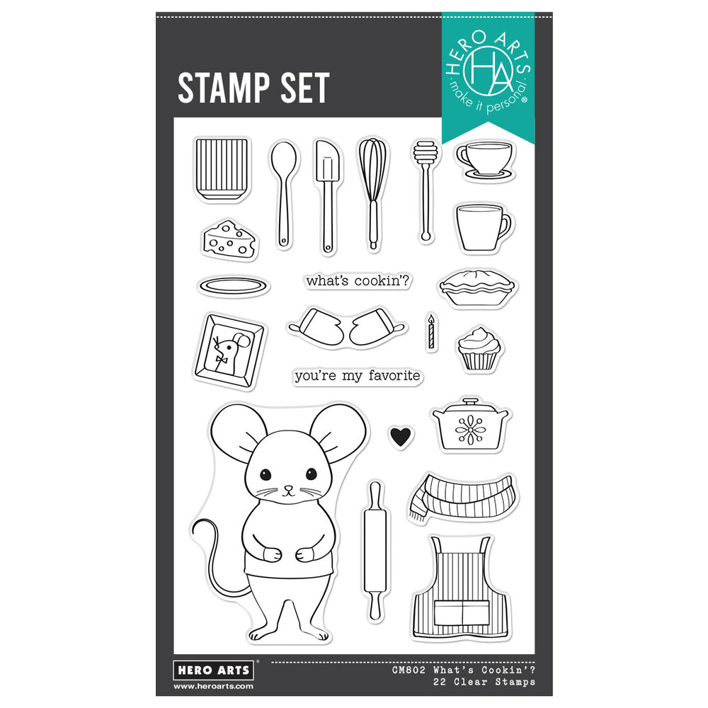 Hero Arts Retro Kitchen What's Cookin'? Clear Stamps (CM802) Hero Arts Retro Kitchen What's Cookin'? Clear Stamps (CM802)