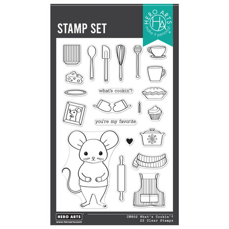 Hero Arts Retro Kitchen What's Cookin'? Clear Stamps (CM802) Hero Arts Retro Kitchen What's Cookin'? Clear Stamps (CM802)
