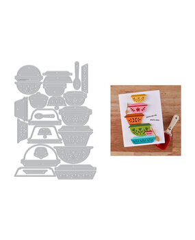 Hero Arts Retro Kitchen Classic Casserole Dies (DF247) Hero Arts Retro Kitchen Classic Casserole Dies (DF247)