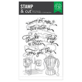 Hero Arts What's Brewing? Perk Up Clear Stamps & Dies (DC315)