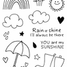 Jane's Doodles Rain or Shine Clear Stamps (JD019) (OUTLET) Jane's Doodles Rain or Shine Clear Stamps (JD019) (OUTLET)