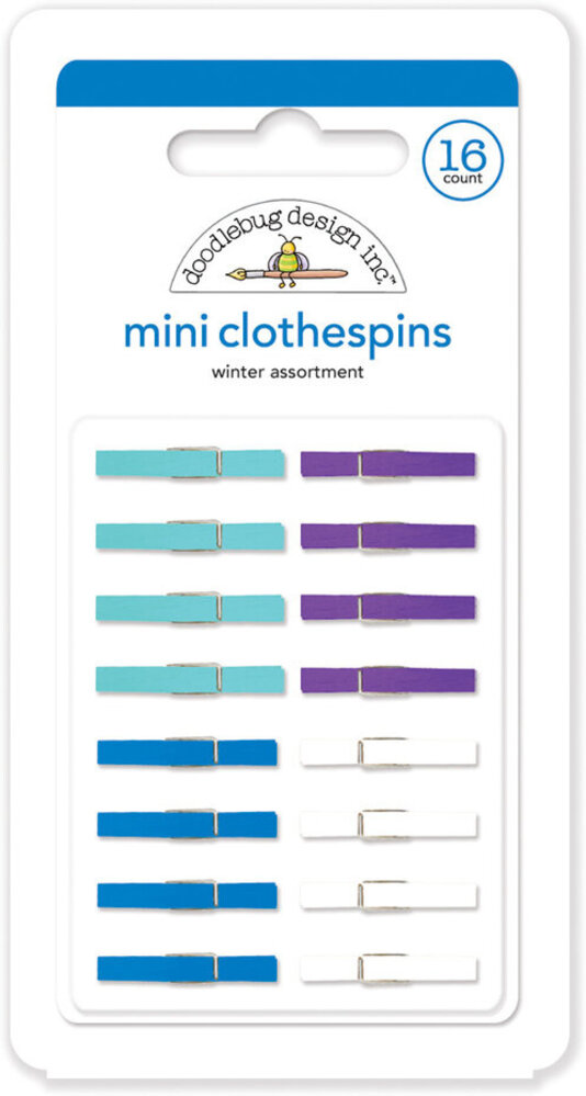 Doodlebug Design Inc. Winter Mini Clothespins (16pcs) (4438)