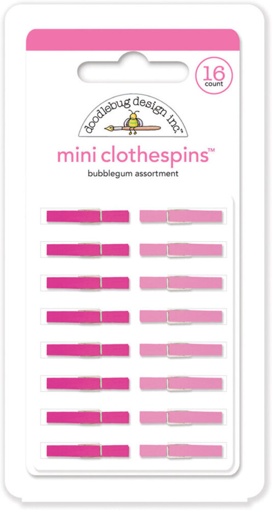 Doodlebug Design Inc. Bubblegum Mini Clothespins (16pcs) (4440) Doodlebug Design Inc. Bubblegum Mini Clothespins (16pcs) (4440)
