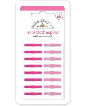 Doodlebug Design Inc. Bubblegum Mini Clothespins (16pcs) (4440)