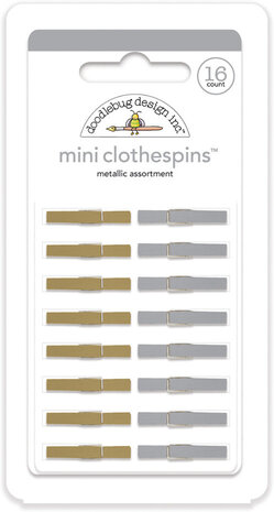 Doodlebug Design Inc. Metallic Mini Clothespins (16pcs) (4450)