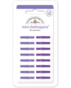 Doodlebug Design Inc. Lilac Mini Clothespins (16pcs) (4447)