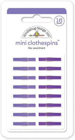 Doodlebug Design Inc. Lilac Mini Clothespins (16pcs) (4447)