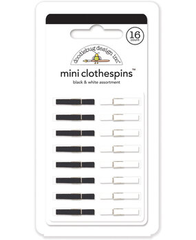 Doodlebug Design Inc. Black & White Mini Clothespins (16pcs) (4448) Doodlebug Design Inc. Black & White Mini Clothespins (16pcs) (4448)