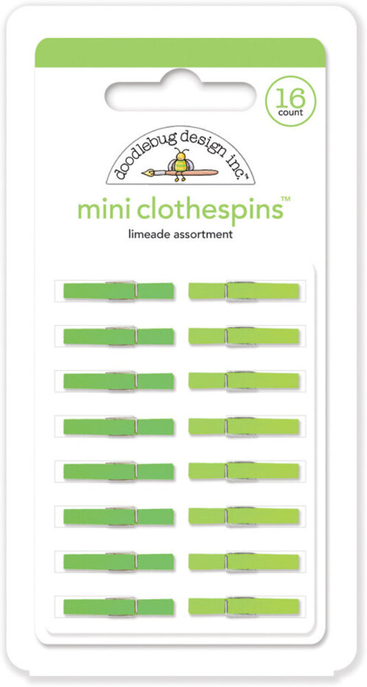 Doodlebug Design Inc. Limeade Mini Clothespins (16pcs) (4444)
