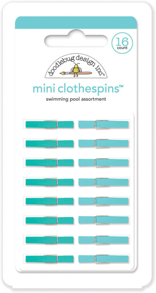 Doodlebug Design Inc. Swimming Pool Mini Clothespins (16pcs) (4445)