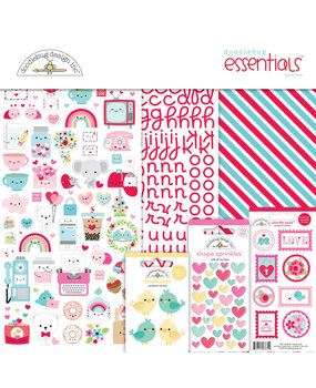 Doodlebug Design Inc. Lots of Love 12x12 Inch Essentials Kit (7590)