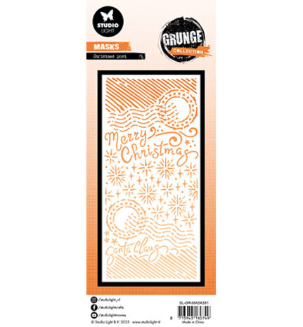 Studio Light Grunge Christmas Post Masking Stencil (SL-GR-MASK351) Studio Light Grunge Christmas Post Masking Stencil (SL-GR-MASK351)