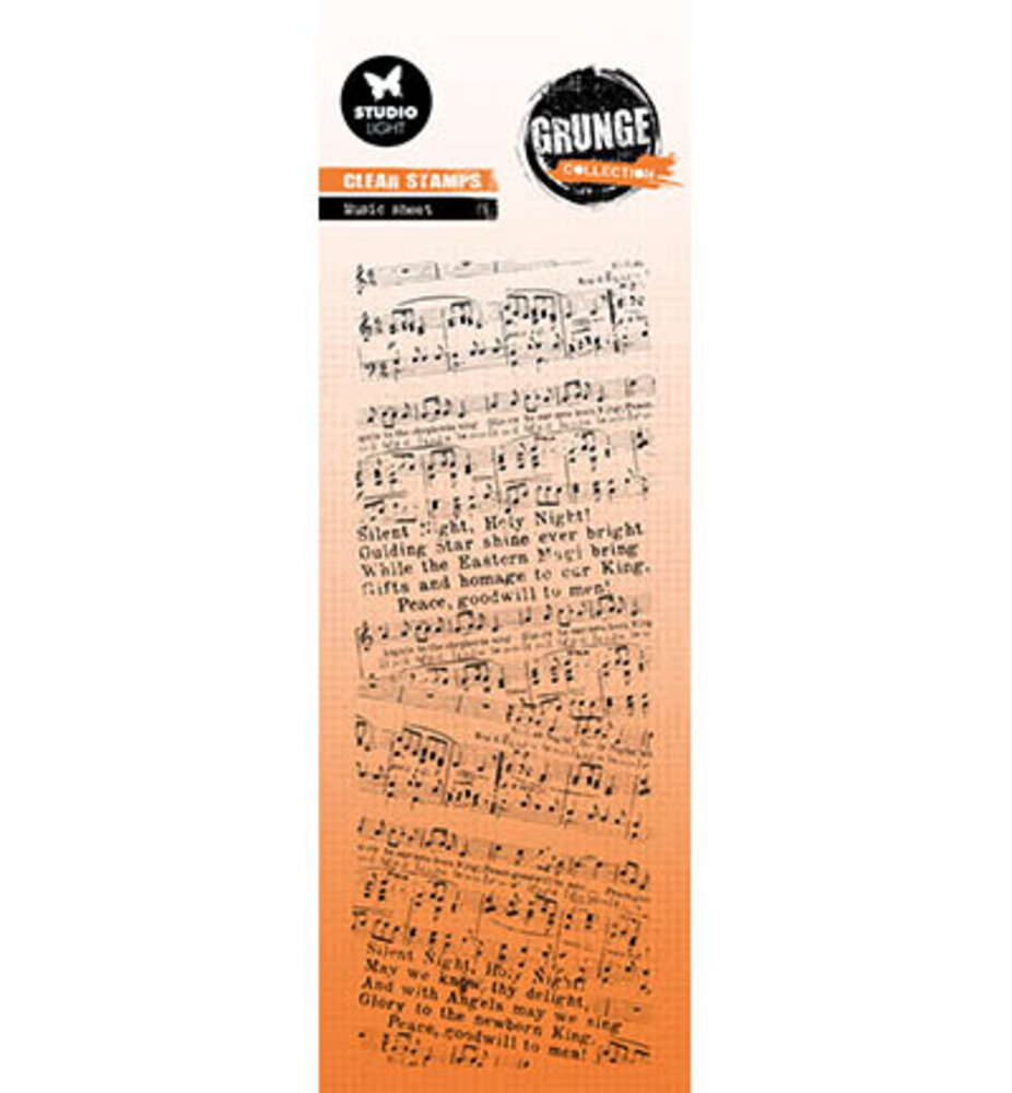 Studio Light Grunge Slimline Clear Stamps Music Sheet (SL-GR-STAMP839) Studio Light Grunge Slimline Clear Stamps Music Sheet (SL-GR-STAMP839)