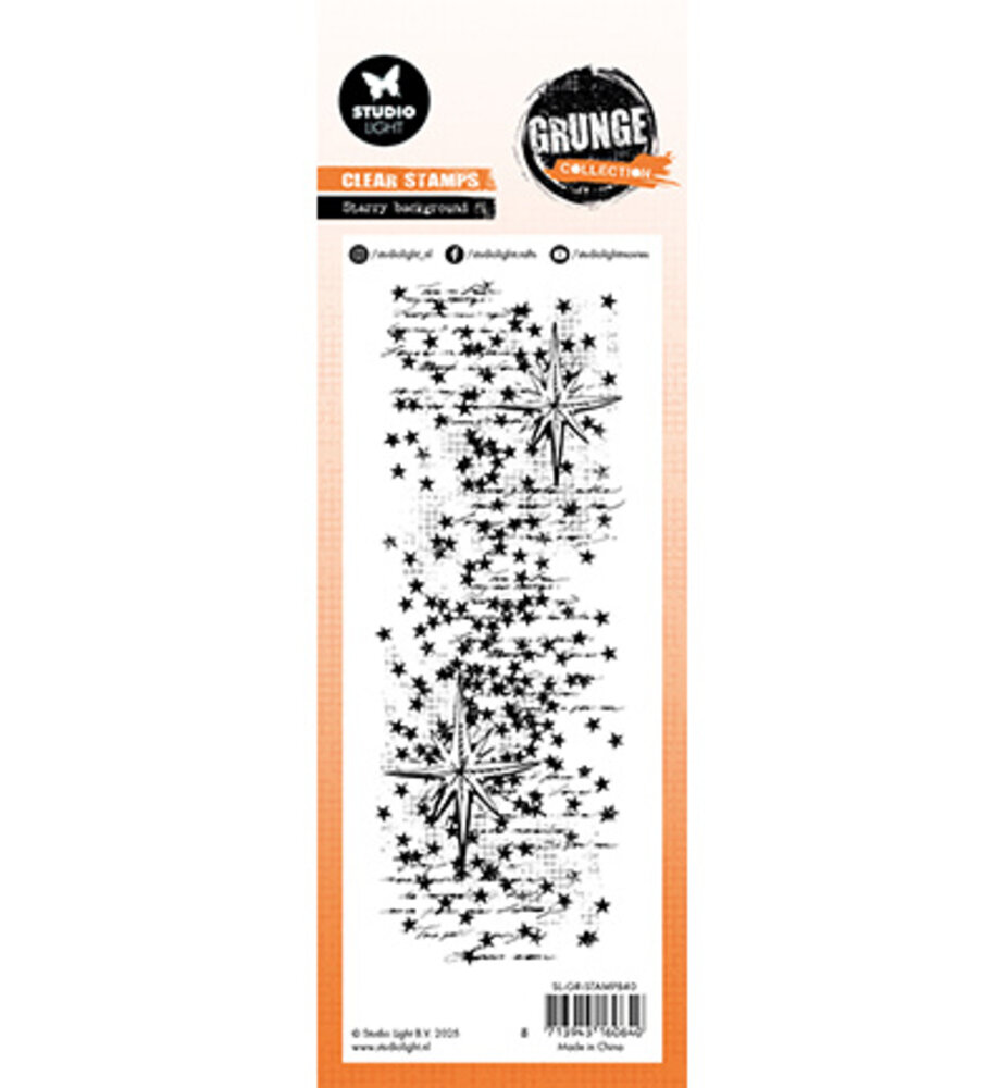 Studio Light Grunge Slimline Clear Stamps Starry Background (SL-GR-STAMP840) Studio Light Grunge Slimline Clear Stamps Starry Background (SL-GR-STAMP840)