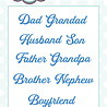 Creative Expressions Jamie Rodgers Craft Die Sentiments Collection Male Relations (CEDJR050) (OUTLET) Creative Expressions Jamie Rodgers Craft Die Sentiments Collection Male Relations (CEDJR050) (OUTLET)