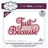 Creative Expressions Sue Wilson Craft Die Noble Shadowed Sentiment Just Because (CEDNE011) (OUTLET) Creative Expressions Sue Wilson Craft Die Noble Shadowed Sentiment Just Because (CEDNE011) (OUTLET)