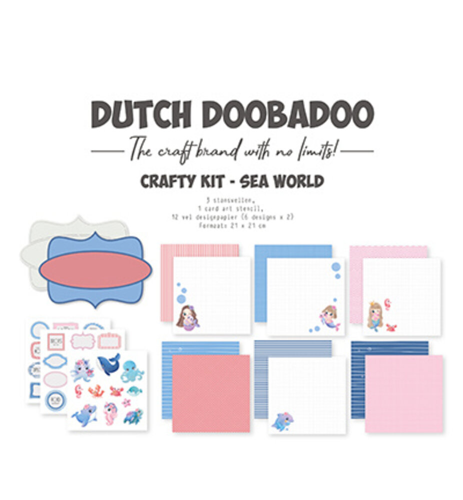 Dutch Doobadoo Crafty Kit 8x8 Inch Sea World (473.005.079) Dutch Doobadoo Crafty Kit 8x8 Inch Sea World (473.005.079)
