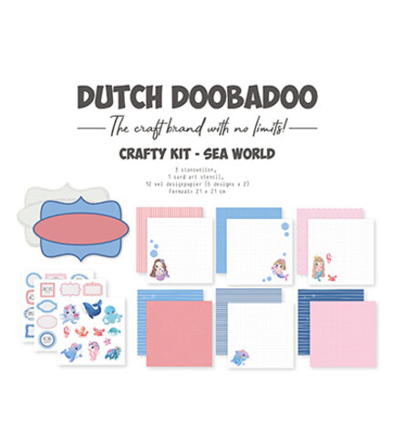 Dutch Doobadoo Crafty Kit 8x8 Inch Sea World (473.005.079) Dutch Doobadoo Crafty Kit 8x8 Inch Sea World (473.005.079)