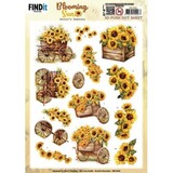 Berrie's Beauties Blooming Sun 3D Push Out Sunflower Wagon (SB11034)