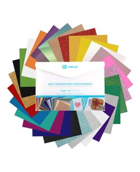 LOKLiK Heat Transfer Vinyl Sheets Bundle A4 (SG-HTV-1678-US-L-B2B) LOKLiK Heat Transfer Vinyl Sheets Bundle A4 (SG-HTV-1678-US-L-B2B)