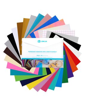 LOKLiK Permanent Adhesive Vinyl Sheets Bundle A4 (SG-JST-0828-US-L-B2B) LOKLiK Permanent Adhesive Vinyl Sheets Bundle A4 (SG-JST-0828-US-L-B2B)