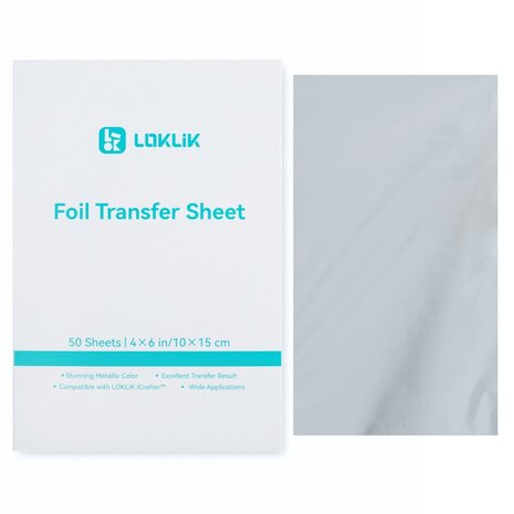 LOKLiK Foil Transfer Sheets Silver 50pcs (SG-YBZ-0002-US-L-B2B) LOKLiK Foil Transfer Sheets Silver 50pcs (SG-YBZ-0002-US-L-B2B)