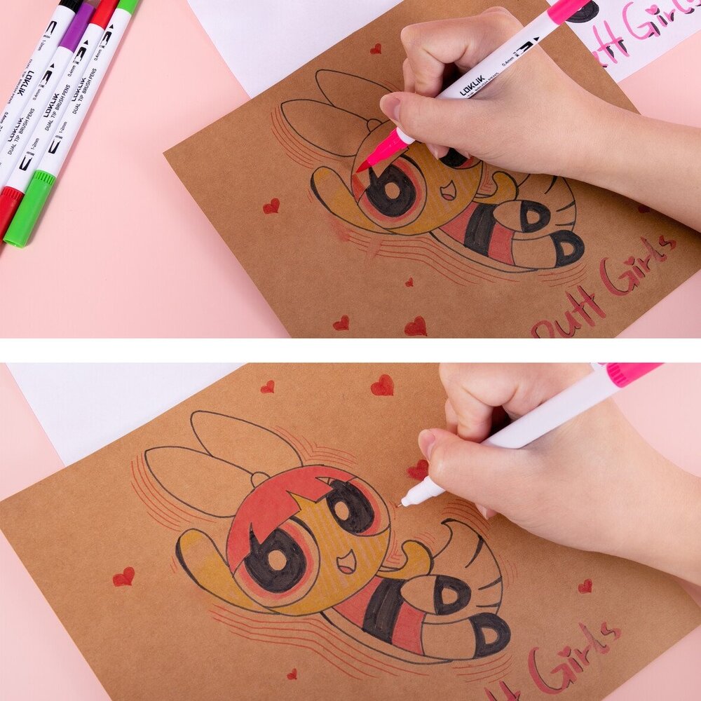 LOKLiK Dual Tip Brush Pens 12 Colors (SG-KZJPJ-0001-US-L-B2B) LOKLiK Dual Tip Brush Pens 12 Colors (SG-KZJPJ-0001-US-L-B2B)