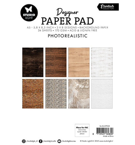 Studio Light Essentials Photorealistic A5 Paper Pad (SL-ES-DPP331)