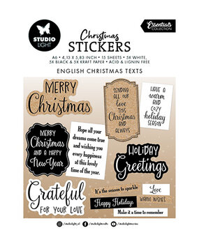 Studio Light Christmas Essentials English Christmas Texts Sticker Pad (SL-ES-STIC39)