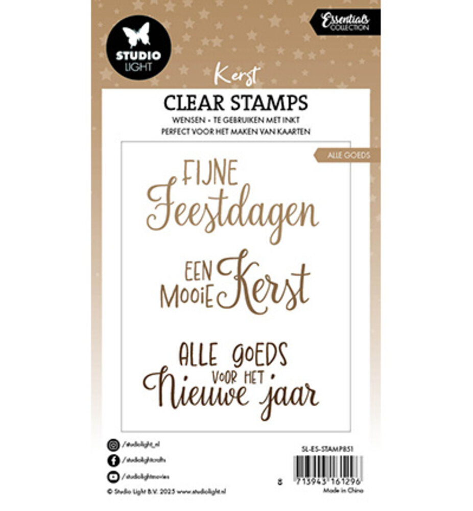 Studio Light Christmas Essentials Clear Stamps Alle Goeds (SL-ES-STAMP851) Studio Light Christmas Essentials Clear Stamps Alle Goeds (SL-ES-STAMP851)