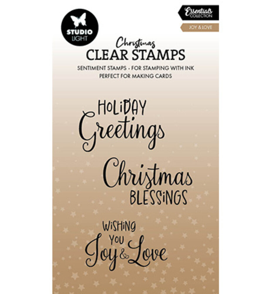 Studio Light Christmas Essentials Clear Stamps Joy & Love (SL-ES-STAMP852) Studio Light Christmas Essentials Clear Stamps Joy & Love (SL-ES-STAMP852)