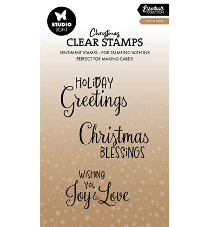 Studio Light Christmas Essentials Clear Stamps Joy & Love (SL-ES-STAMP852) Studio Light Christmas Essentials Clear Stamps Joy & Love (SL-ES-STAMP852)