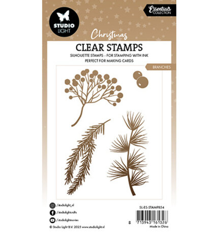 Studio Light Christmas Essentials Clear Stamps Branches (SL-ES-STAMP854)