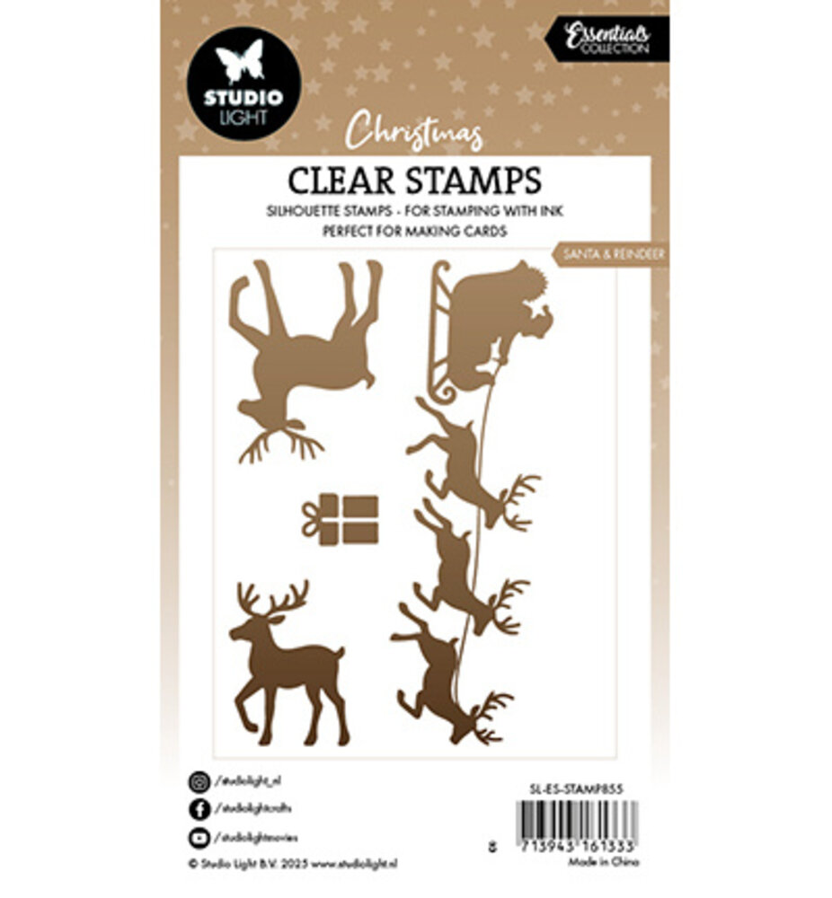 Studio Light Christmas Essentials Clear Stamps Santa & Reindeer (SL-ES-STAMP855) Studio Light Christmas Essentials Clear Stamps Santa & Reindeer (SL-ES-STAMP855)