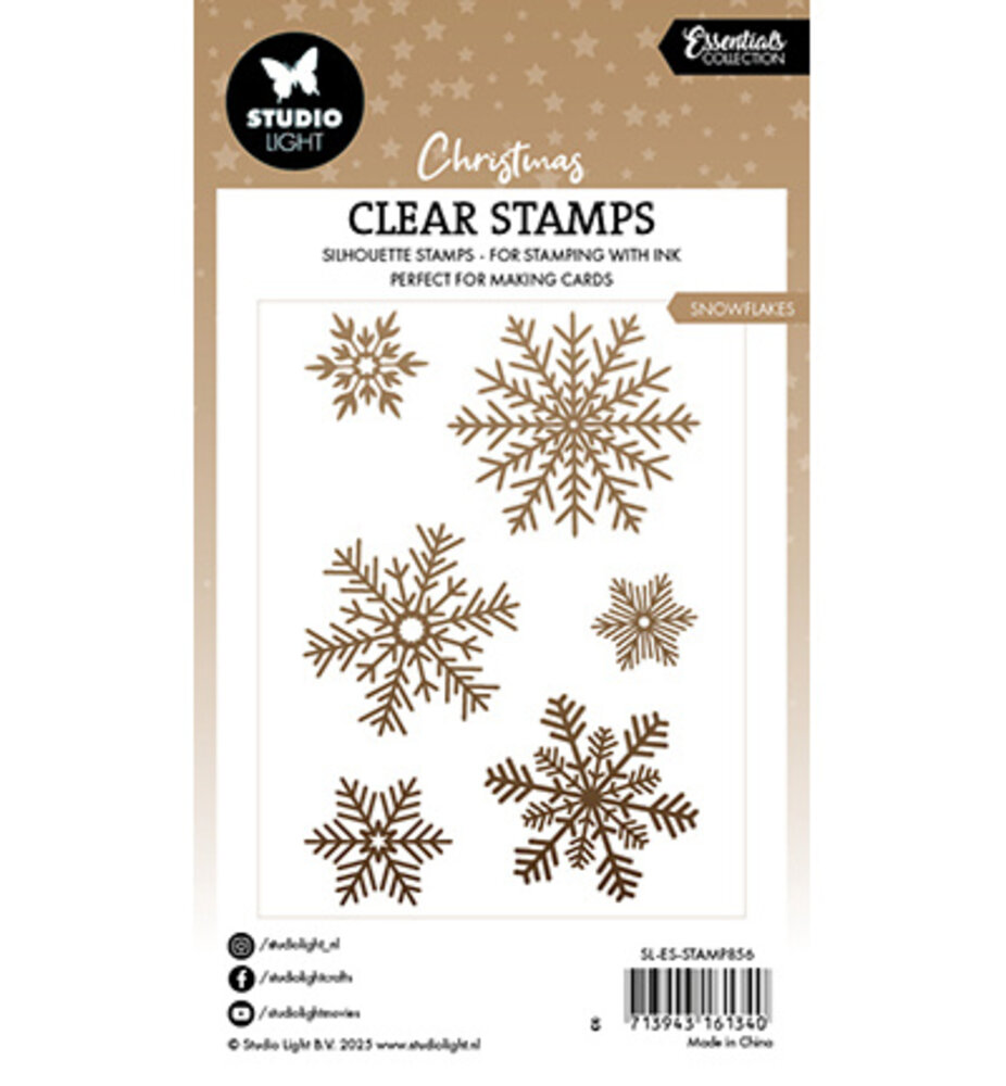 Studio Light Christmas Essentials Clear Stamps Snowflakes (SL-ES-STAMP856)