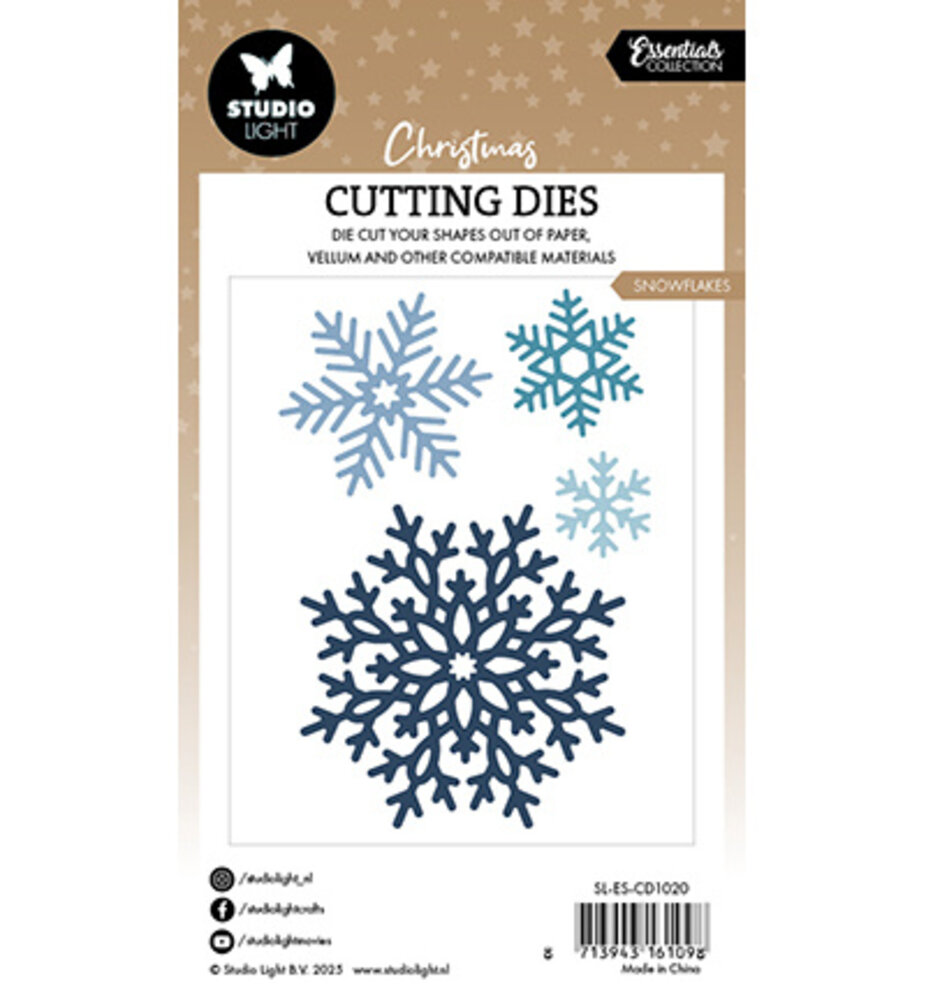 Studio Light Christmas Essentials Snijmal Snowflakes (SL-ES-CD1020) Studio Light Christmas Essentials Snijmal Snowflakes (SL-ES-CD1020)