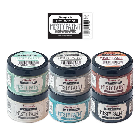 Stamperia Art Stories Misty Paint Selection (6pcs) (ASTX04) Stamperia Art Stories Misty Paint Selection (6pcs) (ASTX04)