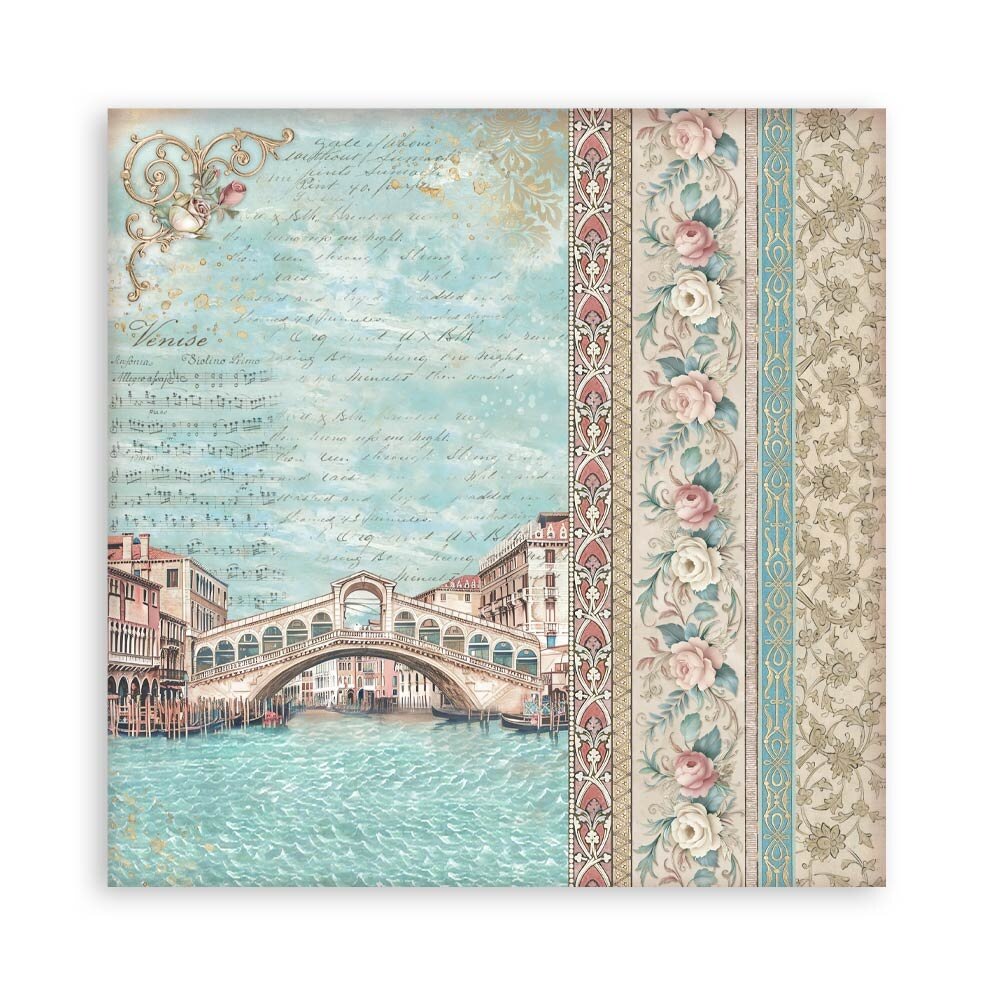 Stamperia Venice City of Art 8x8 Inch Single Face Paper Pack (SBBSXB14)
