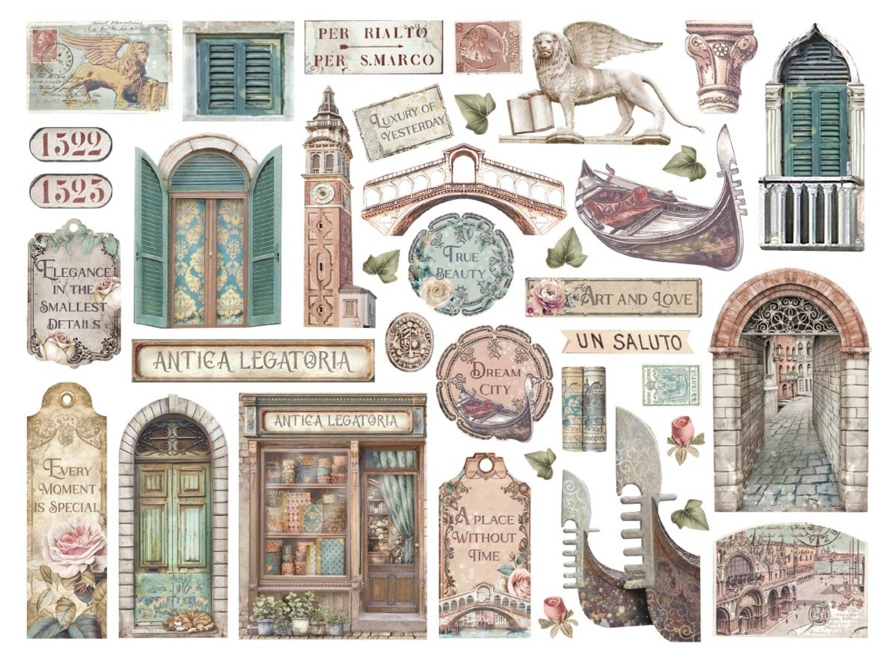 Stamperia Venice City of Art Die Cuts (DFLDC117) Stamperia Venice City of Art Die Cuts (DFLDC117)