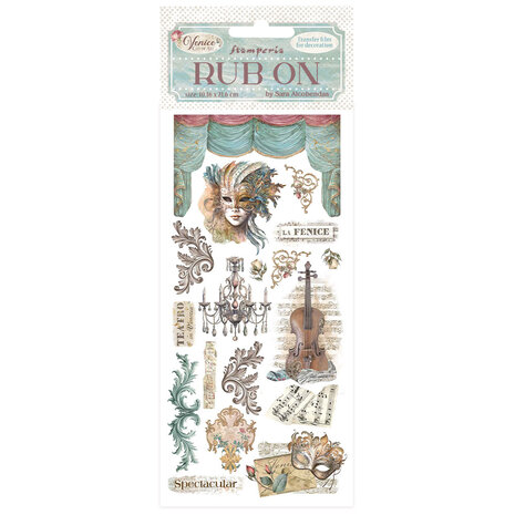 Stamperia Venice City of Art Rub-On 4x8,5 Inch Masks (DFLRB167) Stamperia Venice City of Art Rub-On 4x8,5 Inch Masks (DFLRB167)