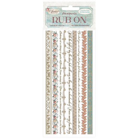 Stamperia Venice City of Art Rub-On 4x8,5 Inch Stripes (DFLRB171) Stamperia Venice City of Art Rub-On 4x8,5 Inch Stripes (DFLRB171)