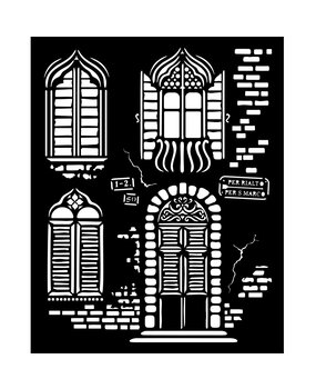 Stamperia Venice City of Art Thick Stencil 20x25cm Windows (KSTD181) Stamperia Venice City of Art Thick Stencil 20x25cm Windows (KSTD181)