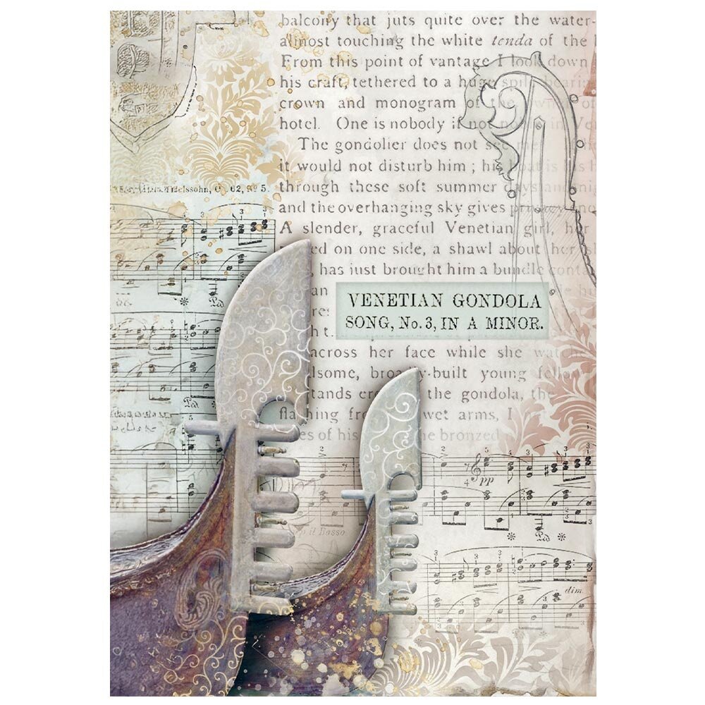 Stamperia Venice City of Art A6 Rice Paper Backgrounds (DFSAK6042) Stamperia Venice City of Art A6 Rice Paper Backgrounds (DFSAK6042)