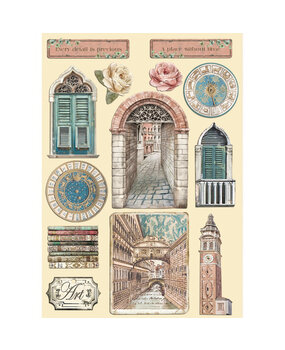 Stamperia Venice City of Art Wooden Shapes A5 (KLSP185)