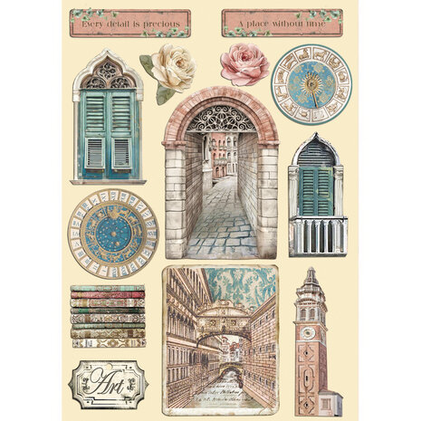 Stamperia Venice City of Art Wooden Shapes A5 (KLSP185)