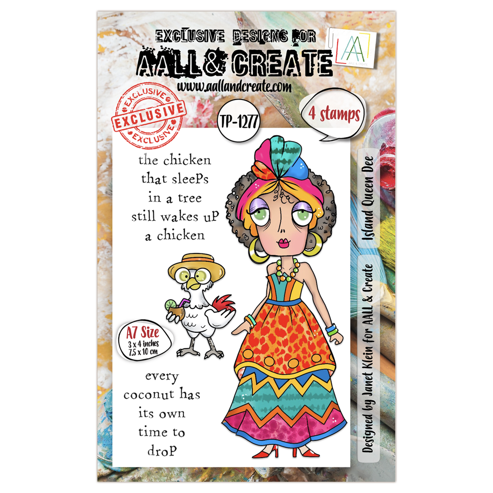 AALL and Create Clear Stamp Set A7 Island Queen Dee (AALL-TP-1277)
