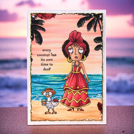 AALL and Create Clear Stamp Set A7 Island Queen Dee (AALL-TP-1277)