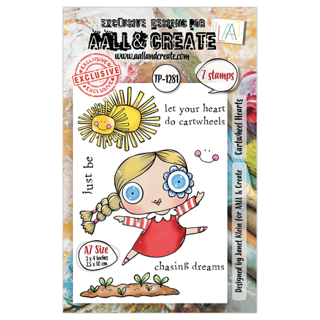 AALL and Create Clear Stamp Set A7 Cartwheel Hearts (AALL-TP-1281) AALL and Create Clear Stamp Set A7 Cartwheel Hearts (AALL-TP-1281)